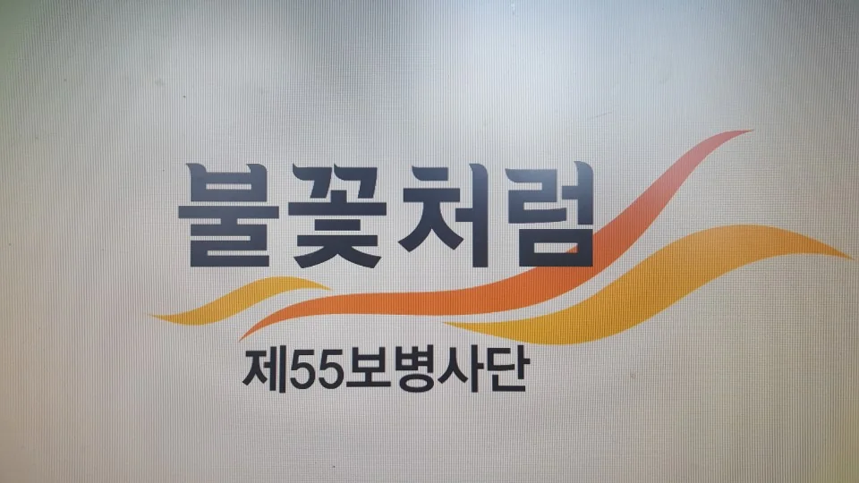 모자 군장 자수 예시